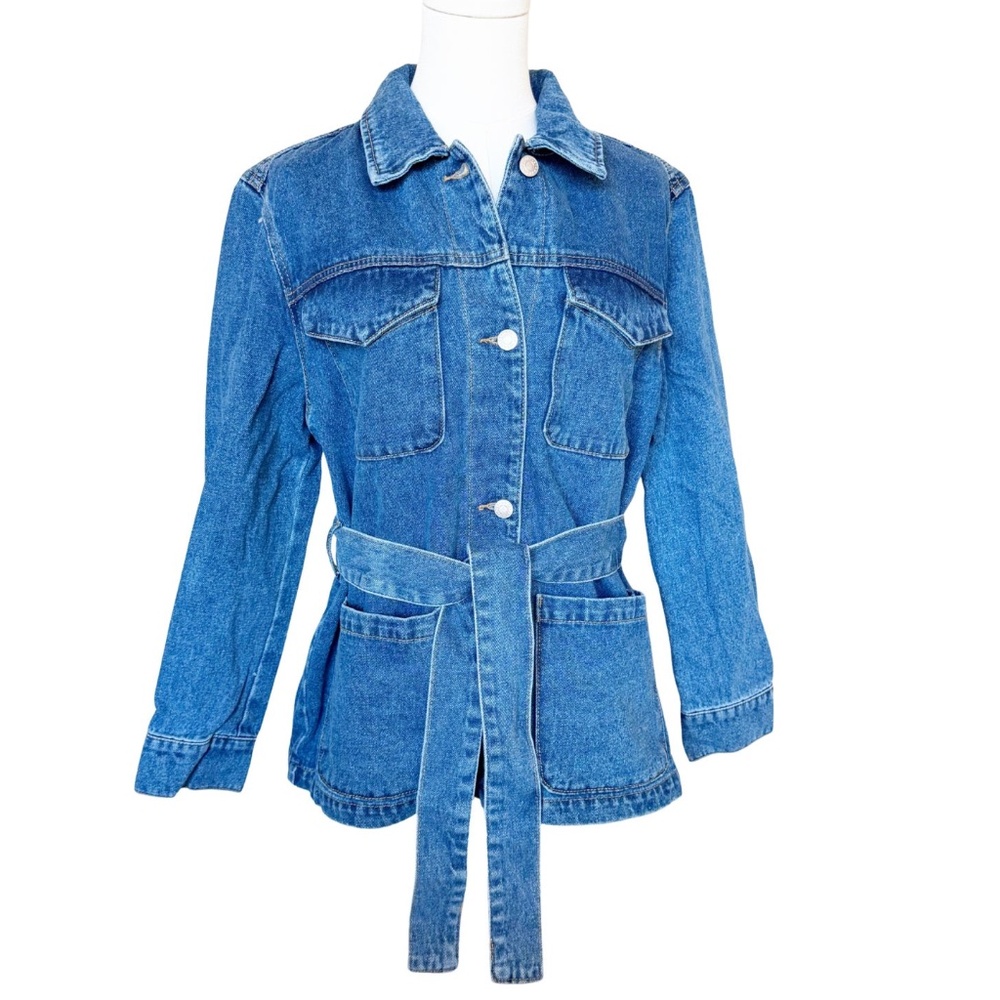 Industry Republic Denim Belted Jacket Size M NWT